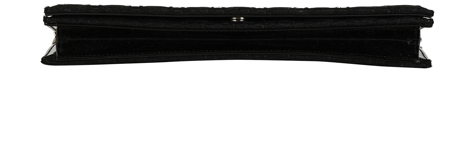 Woven Cannage Clutch, &pound;495, Handbags, Black, Fabric, Top view